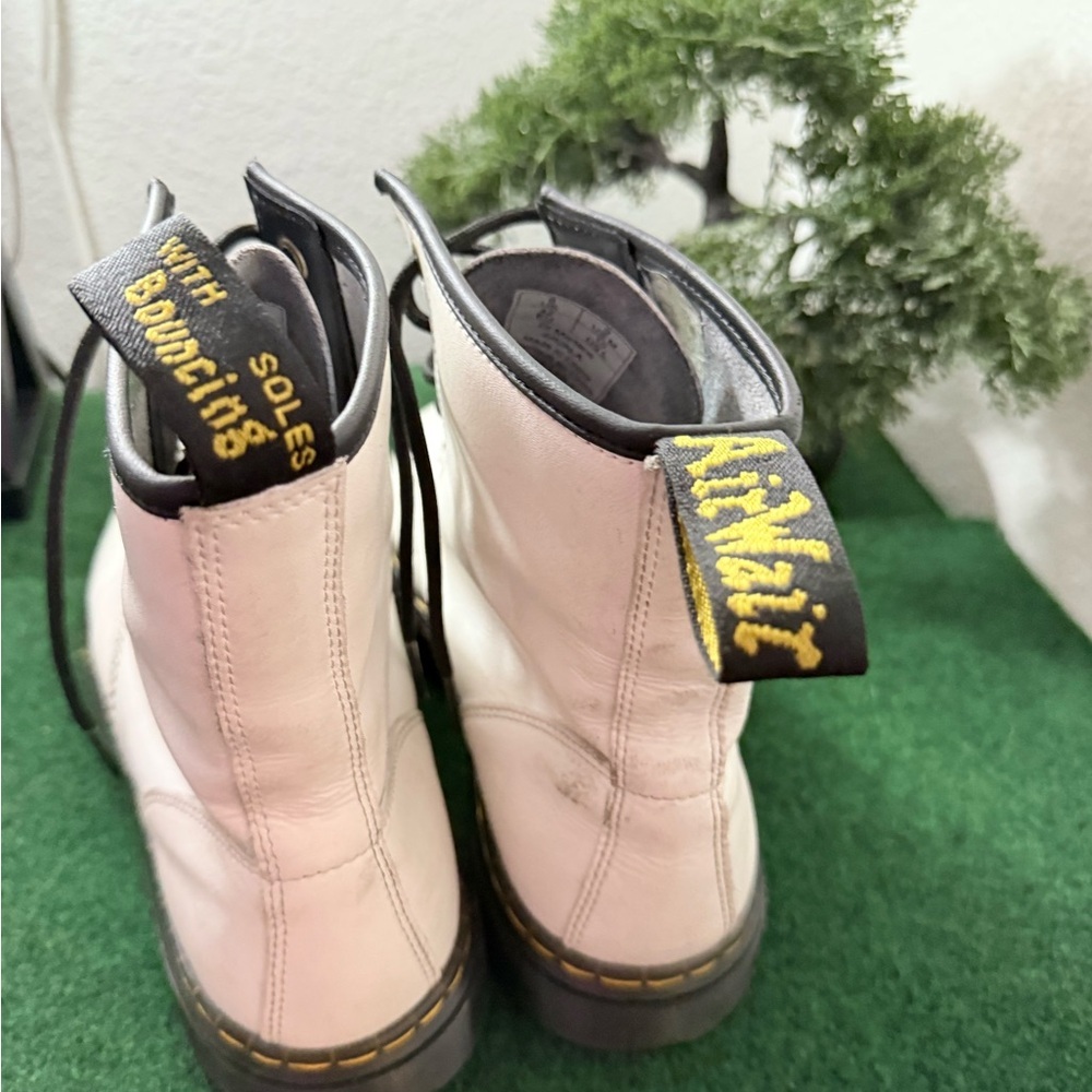 Dr. Martens White Leather Boots - Picture 3 of 6